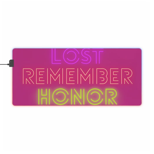 LED Gaming Mouse Pad: Lost Remember Honor Pink