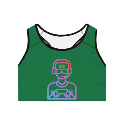 Sports Bra: Gaming Dark Green