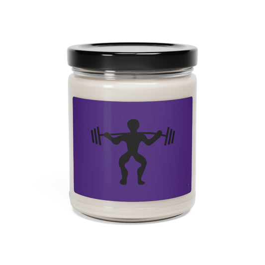 Scented Soy Candle, 9oz: Weightlifting Purple
