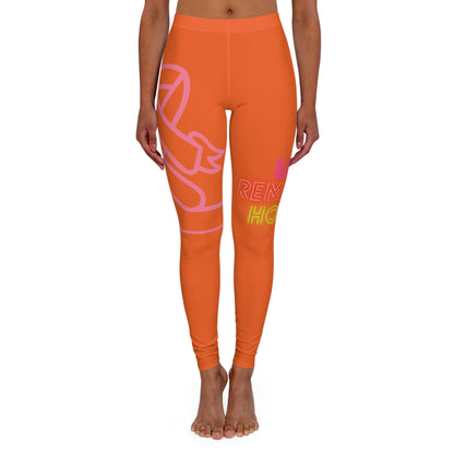 Women's Spandex Leggings: Fight Cancer Orange