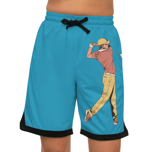 Basketball Rib Shorts: Golf Turquoise