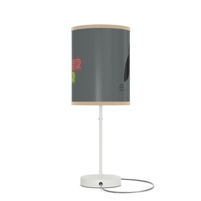 Lamp on a Stand, US|CA plug: Crazy Penguin World Logo Dark Grey