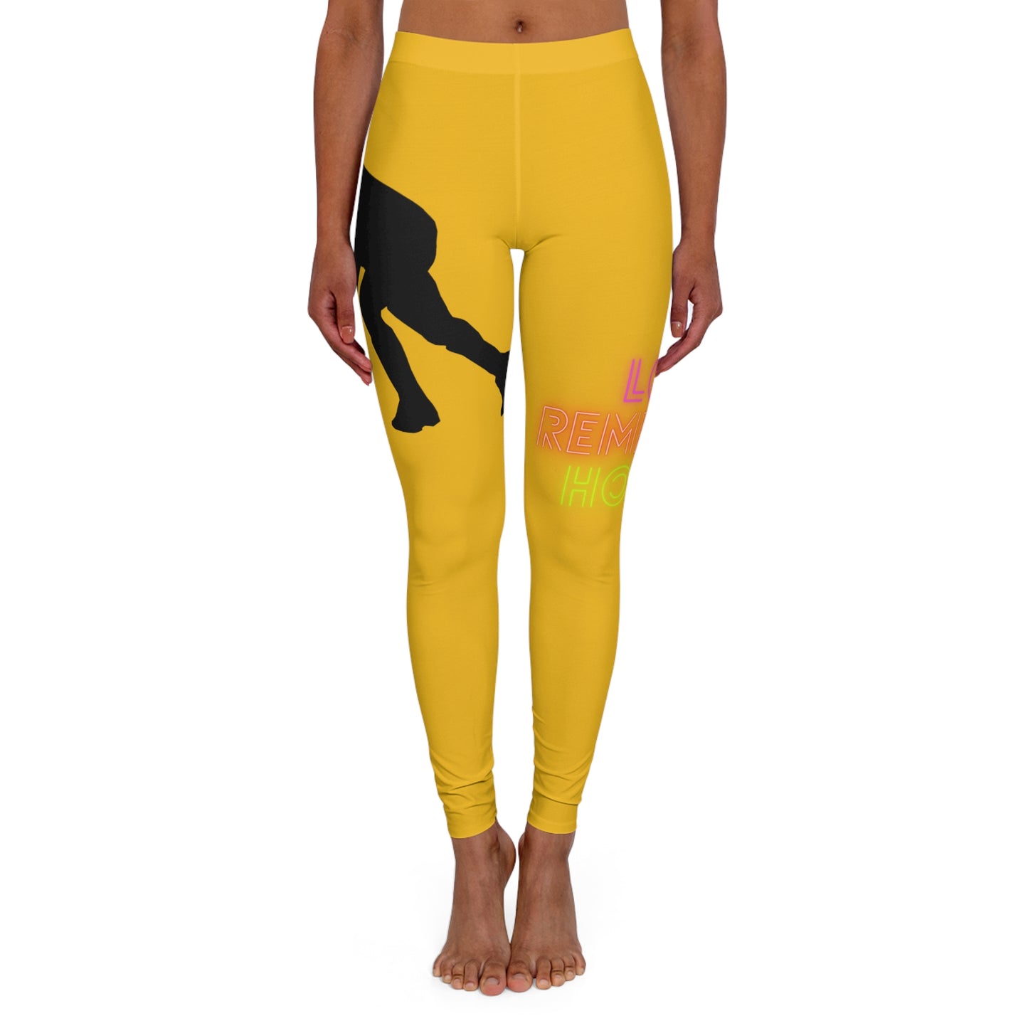 Women's Spandex Leggings: Hockey Yellow