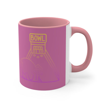 Accent Coffee Mug, 11oz: Bowling Lite Pink