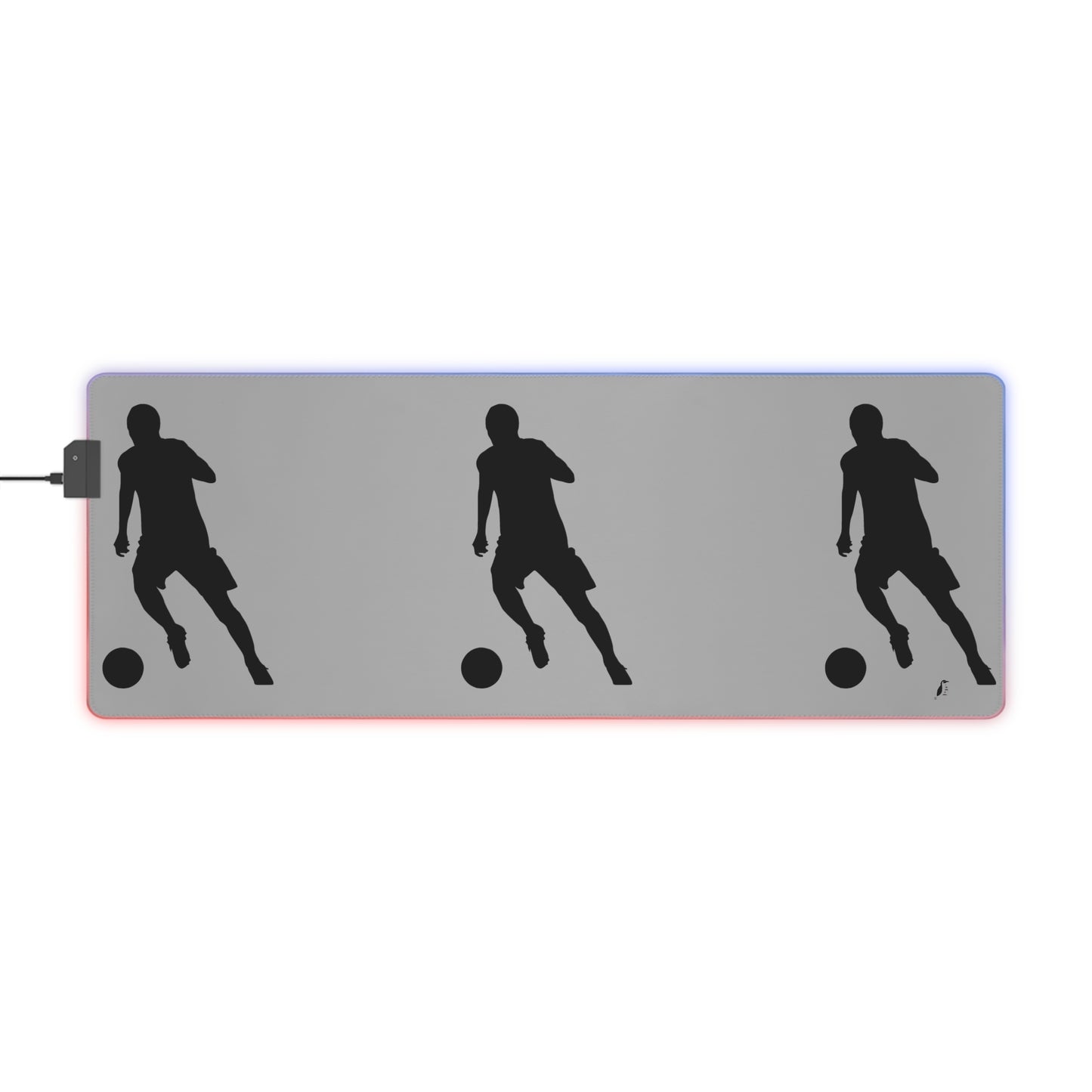 LED Gaming Mouse Pad: Soccer Lite Grey