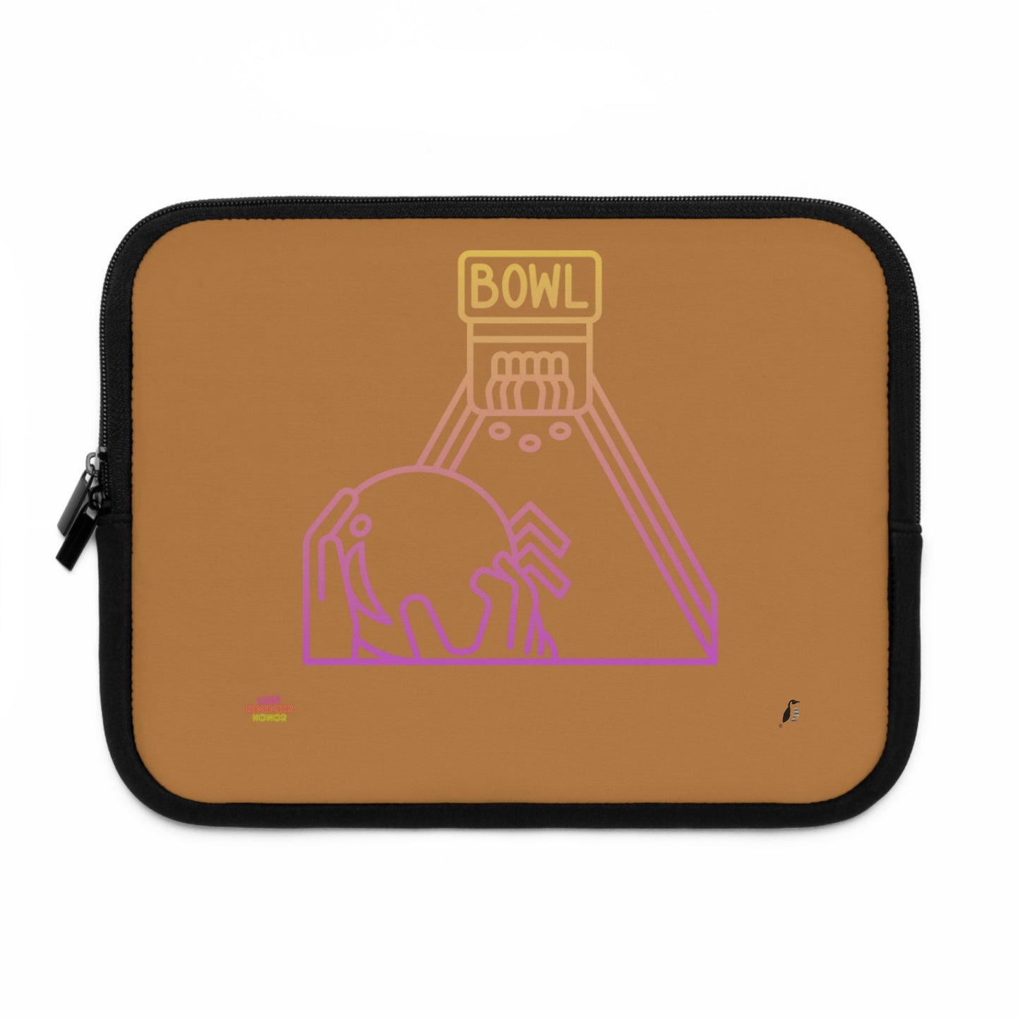 Laptop Sleeve: Bowling Lite Brown