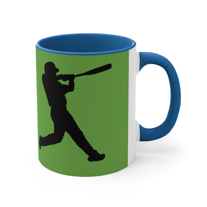 Accent Coffee Mug, 11oz: Baseball Green