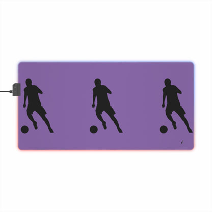 LED Gaming Mouse Pad: Soccer Lite Purple