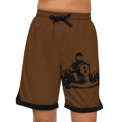 Basketball Rib Shorts: Racing Brown