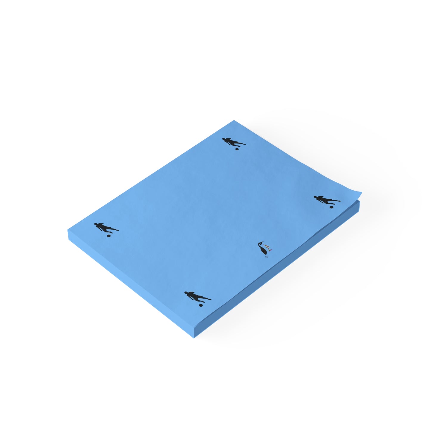 Post-it® Note Pads: Soccer Lite Blue