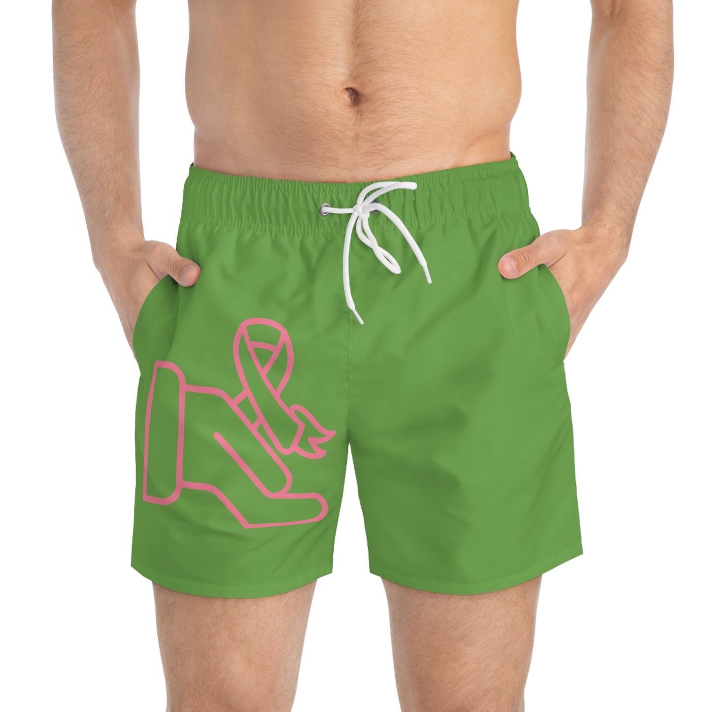 Swim Trunks: Fight Cancer Green