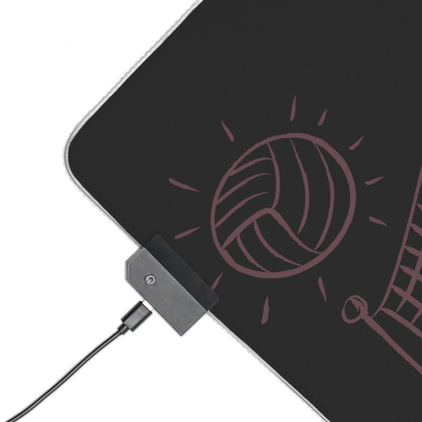 LED Gaming Mouse Pad: Volleyball Black