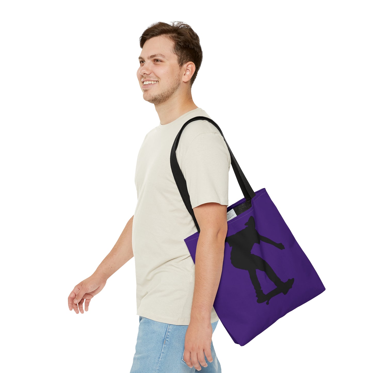 Tote Bag: Skateboarding Purple