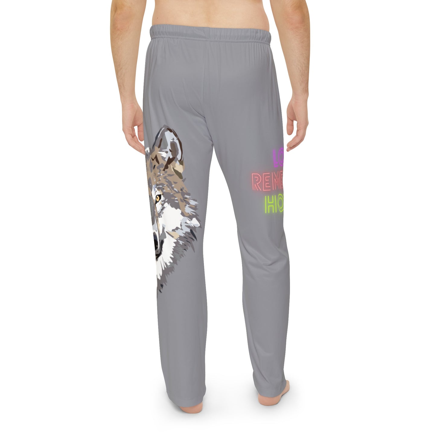 Men's Pajama Pants: Wolves Grey