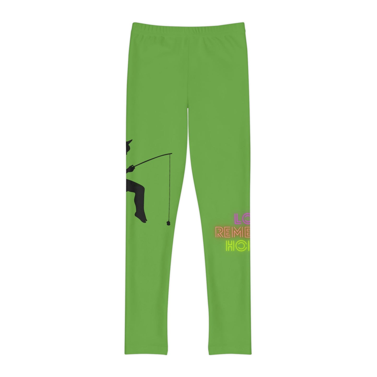 Youth Full-Length Leggings: Fishing Green