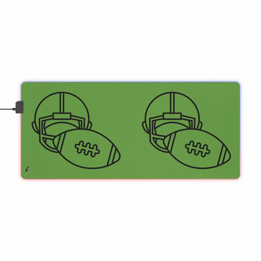 LED Gaming Mouse Pad: Football Green