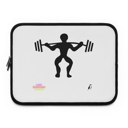 Laptop Sleeve: Weightlifting White