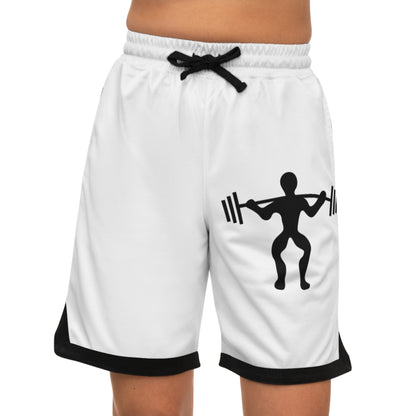 Basketball Rib Shorts: Weightlifting White