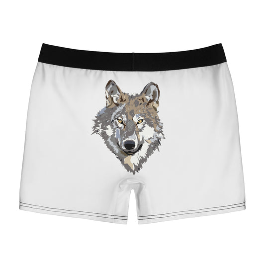 Men's Boxer Briefs: Wolves White