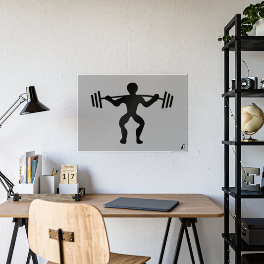Gloss Posters: Weightlifting Lite Grey