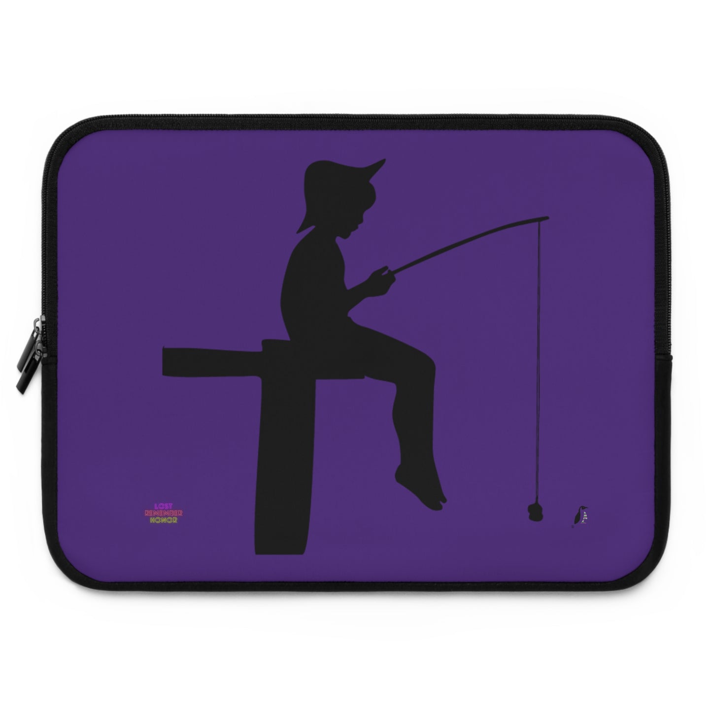 Laptop Sleeve: Fishing Purple