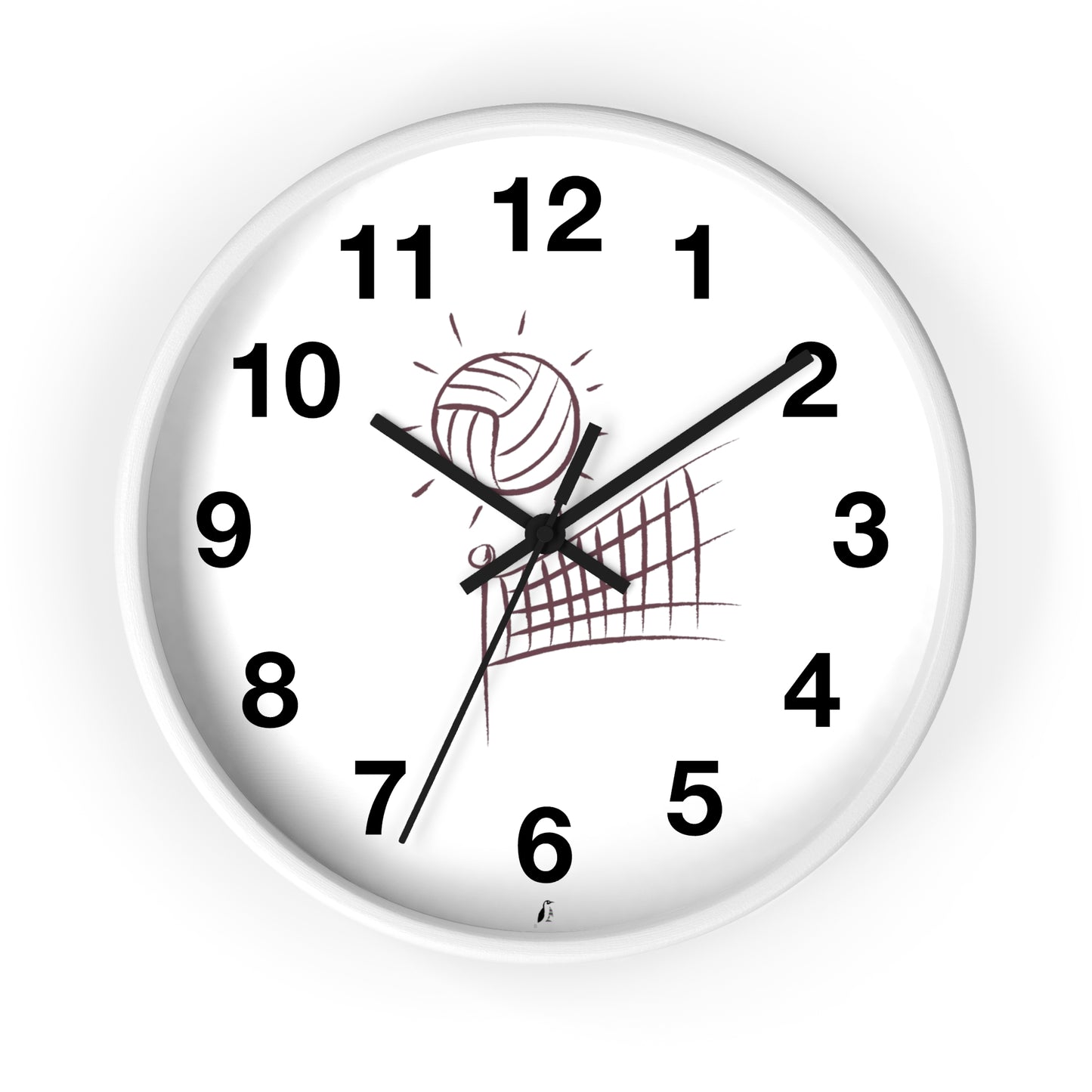 Wall clock: Volleyball Black
