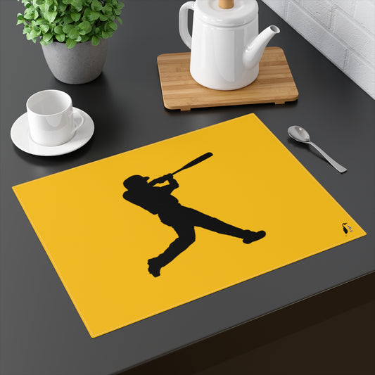 Placemat, 1pc: Baseball Yellow