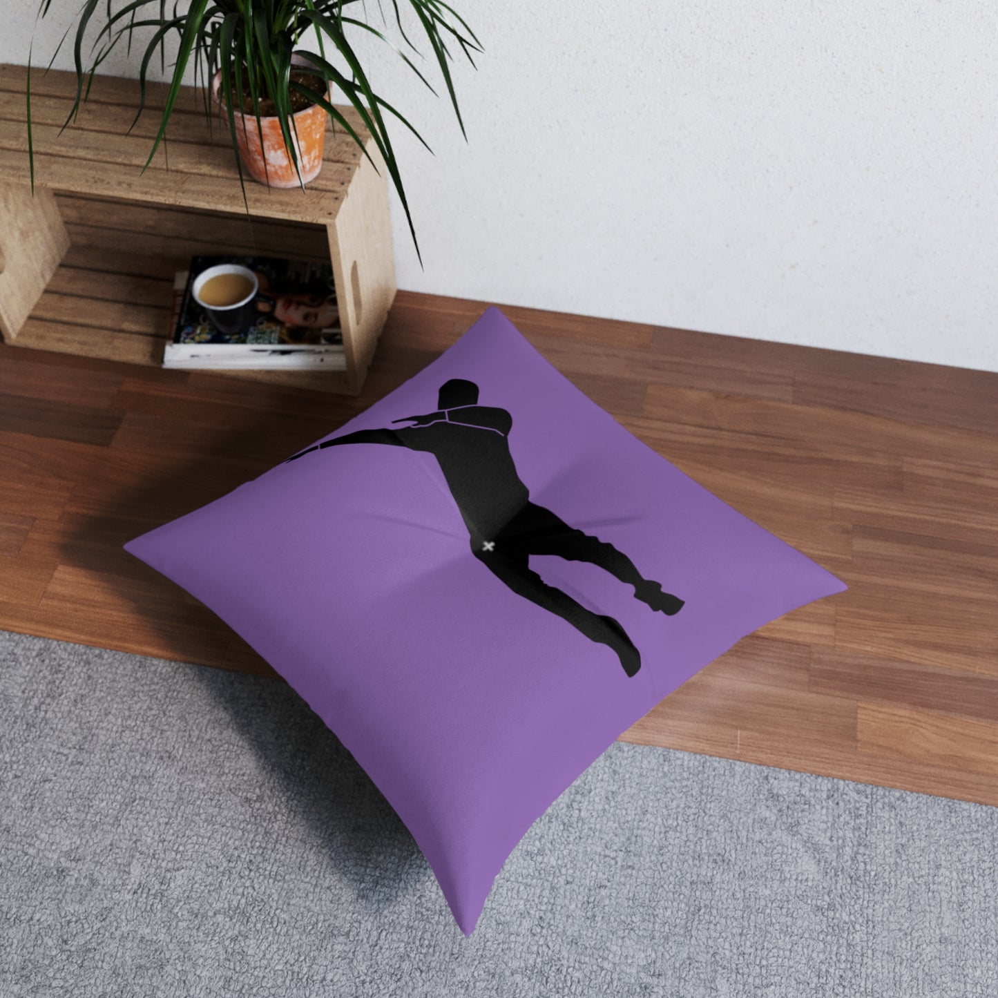 Tufted Floor Pillow, Square: Dance Lite Purple