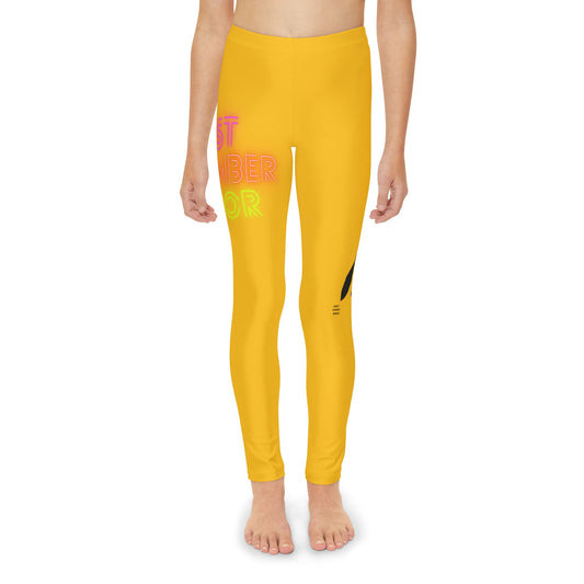 Youth Full-Length Leggings: Lost Remember Honor Yellow