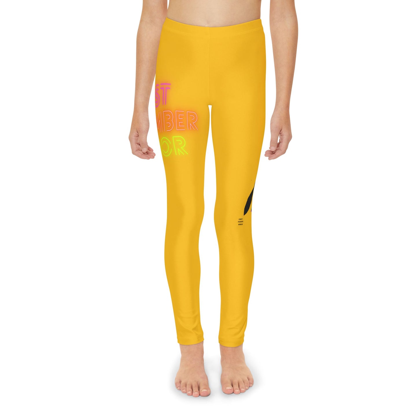 Youth Full-Length Leggings: Lost Remember Honor Yellow