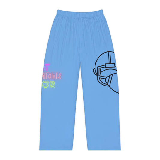 Pambabaeng Pajama Pantalon: Football Lite Blue 