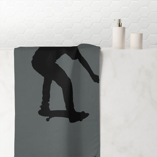 Mink-Cotton Towel: Skateboarding Dark Grey