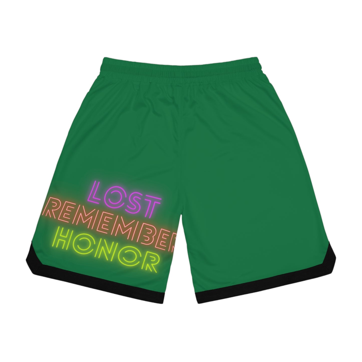 Basketball Rib Shorts: Crazy Penguin World Logo Dark Green