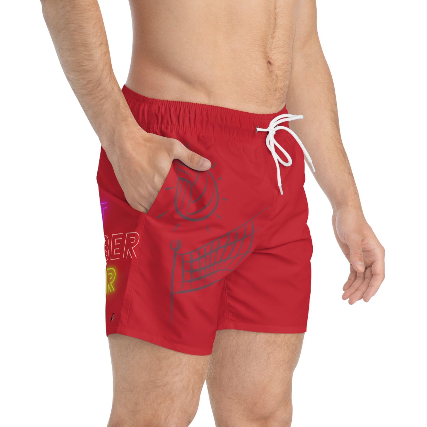 Swim Trunks: Volleyball Dark Red