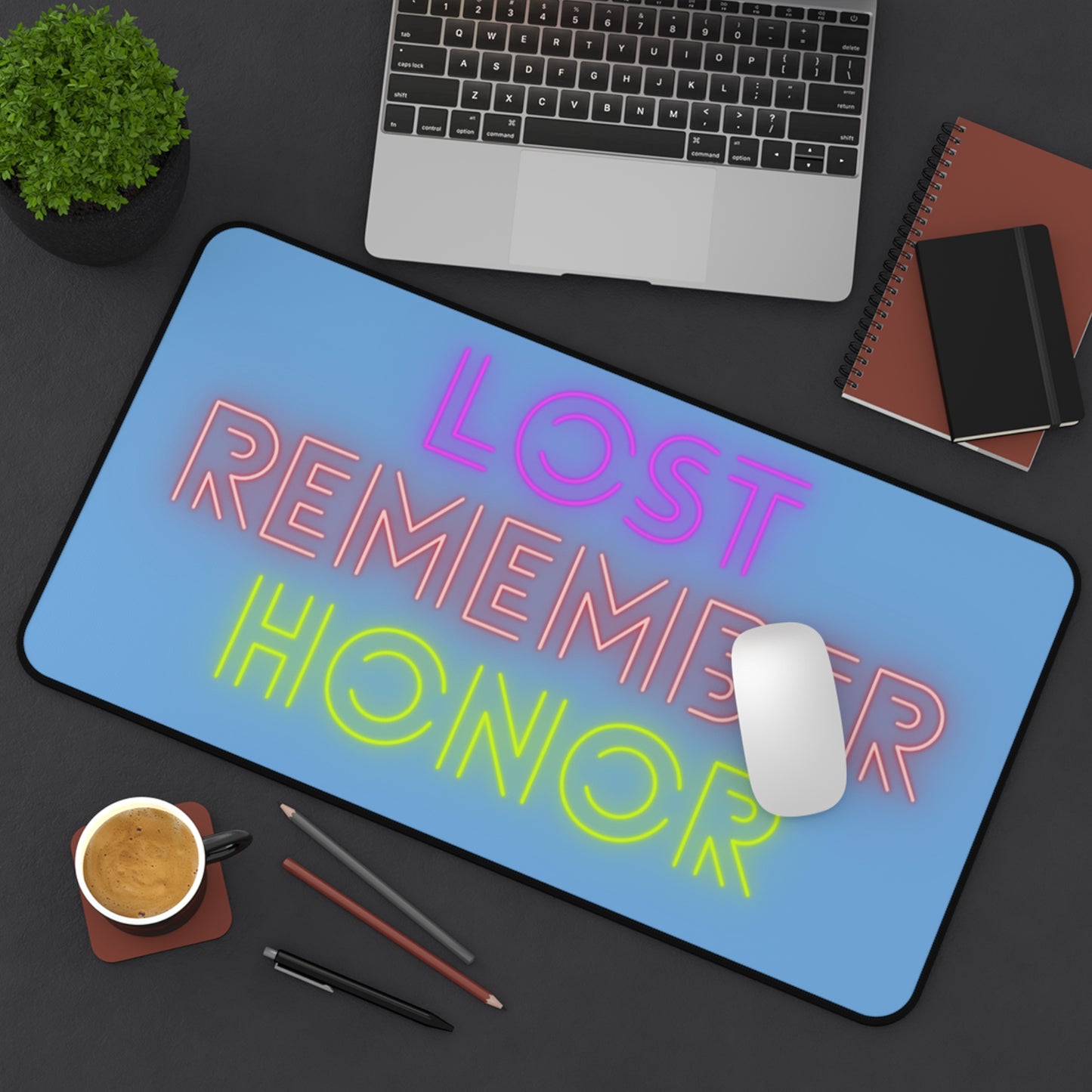 Desk Mat: Lost Remember Honor Lite Blue