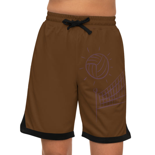 Basketball Rib Shorts: Volleyball Brown