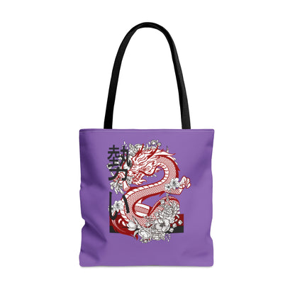 Tote Bag: Dragons Lite Purple