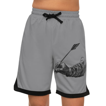 Basketball Rib Shorts: Writing Grey