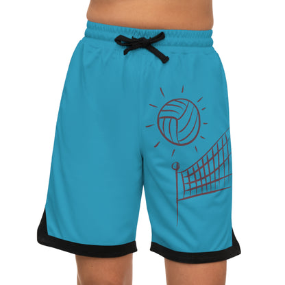 Basketball Rib Shorts: Volleyball Turquoise