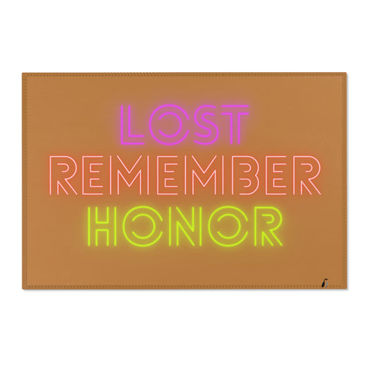 Area Rug (Rectangle): Lost Remember Honor Lite Brown