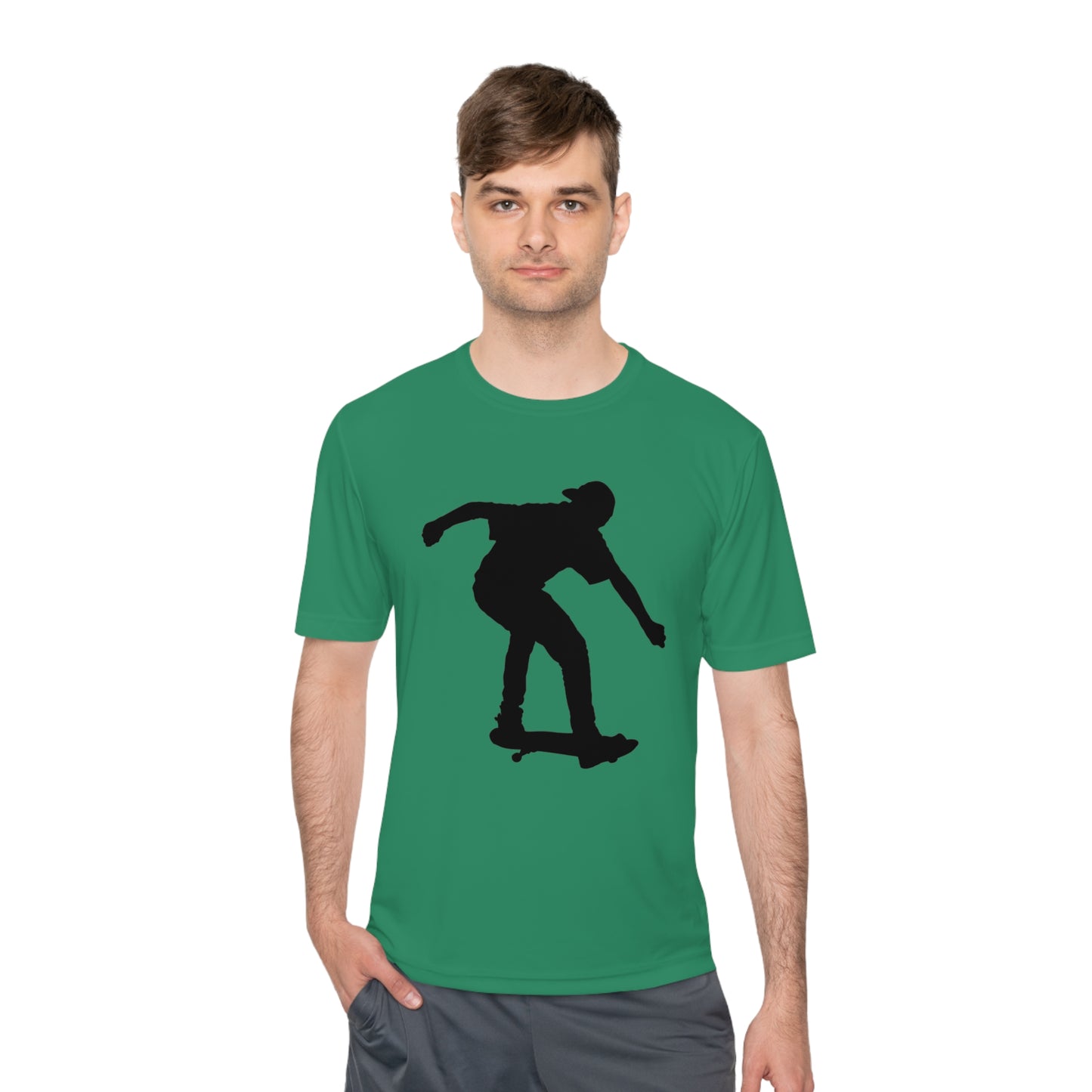 Moisture Wicking Tee: Skateboarding #2