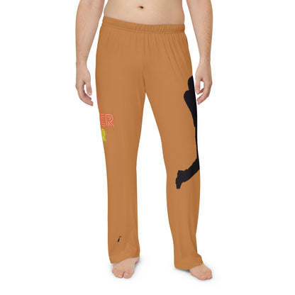 Men's Pajama Pants: Baseball Lite Brown