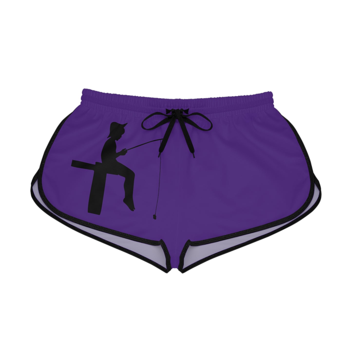 Women's Relaxed Shorts: Fishing Purple