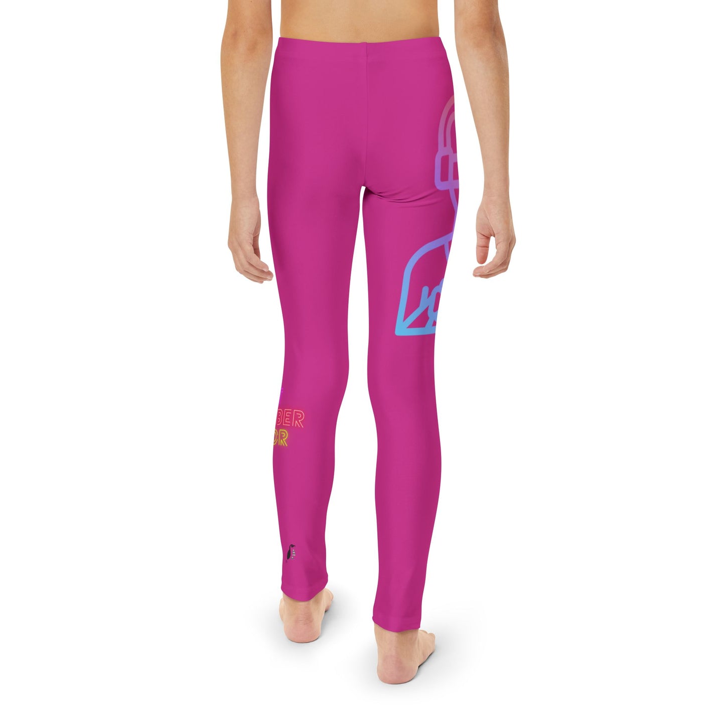 Youth Full-Length Leggings: Gaming Pink