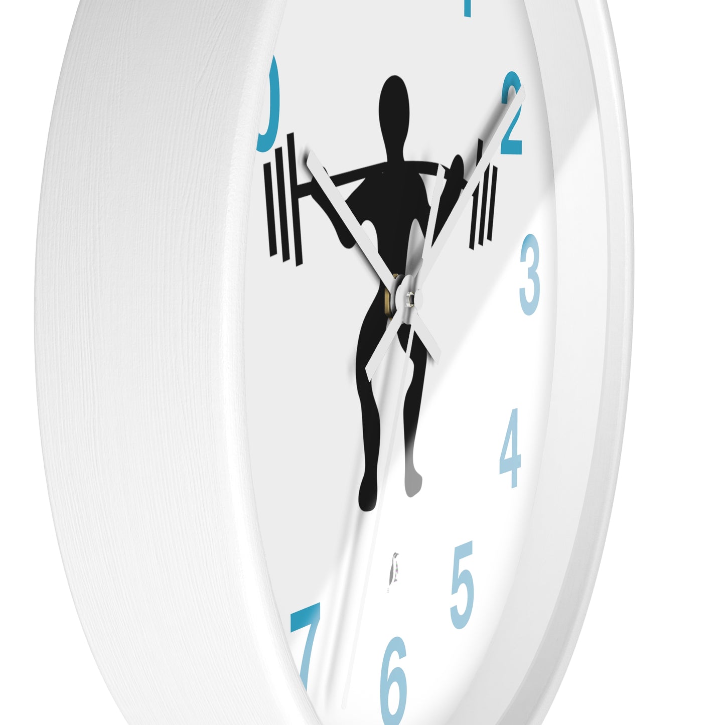 Wall clock: Weightlifting Turquoise
