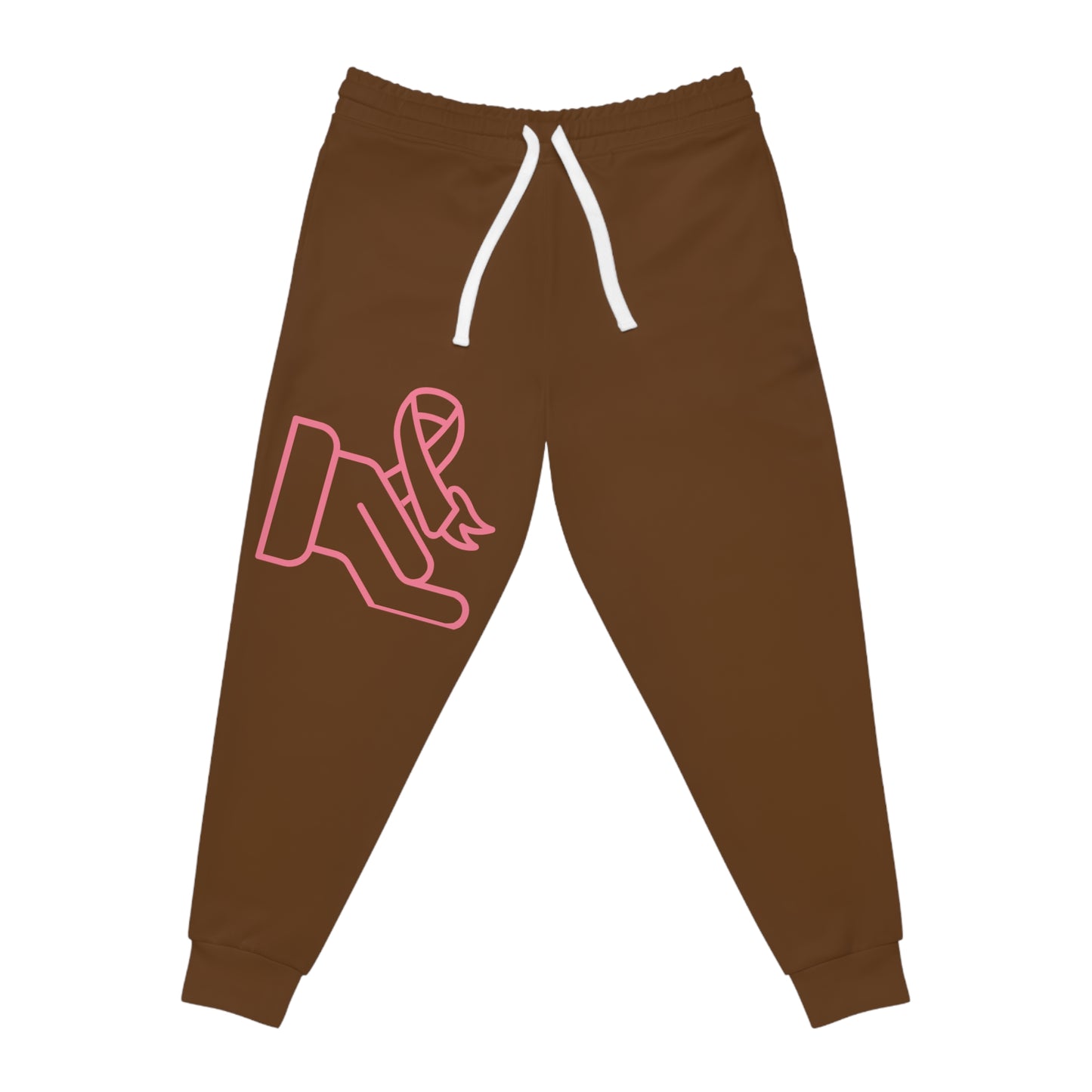 Athletic Joggers: Fight Cancer Brown