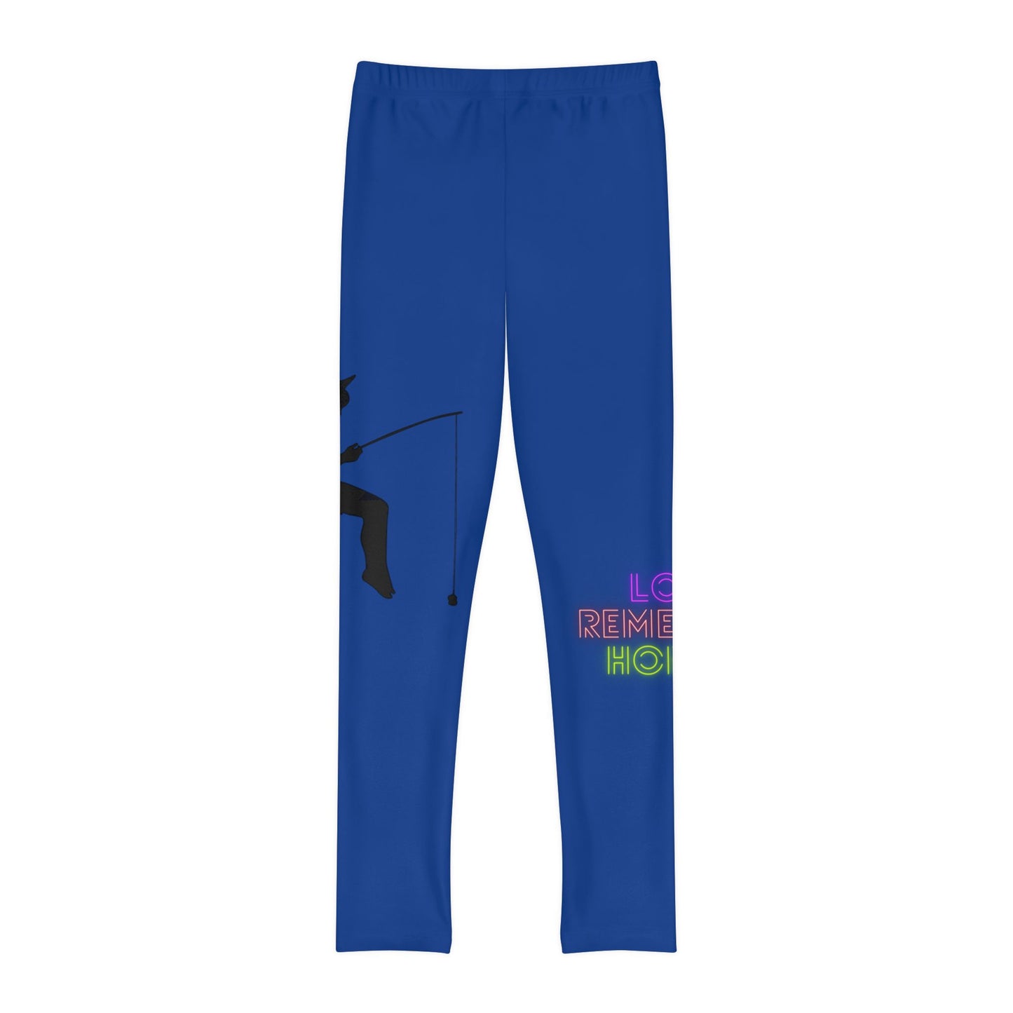 Youth Full-Length Leggings: Fishing Dark Blue