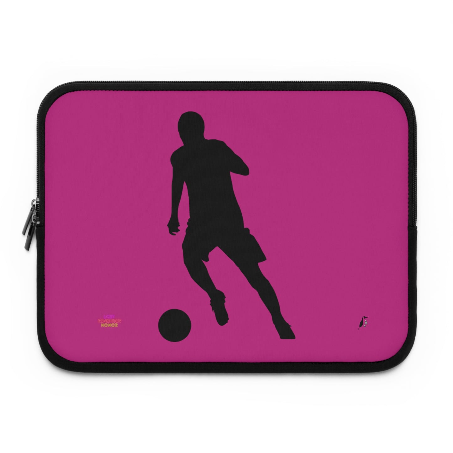 Laptop Sleeve: Soccer Pink