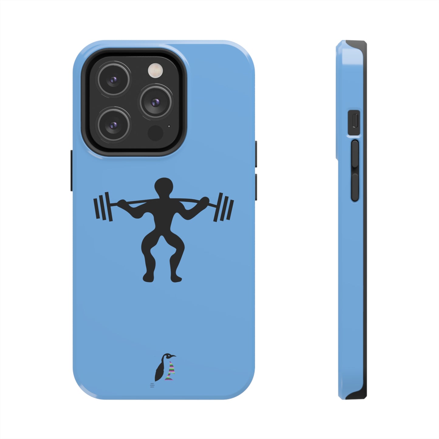 Tough Phone Cases (for iPhones): Weightlifting Lite Blue