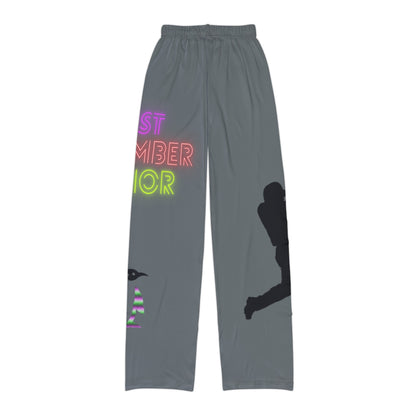 Kids Pajama Pants: Baseball Dark Grey